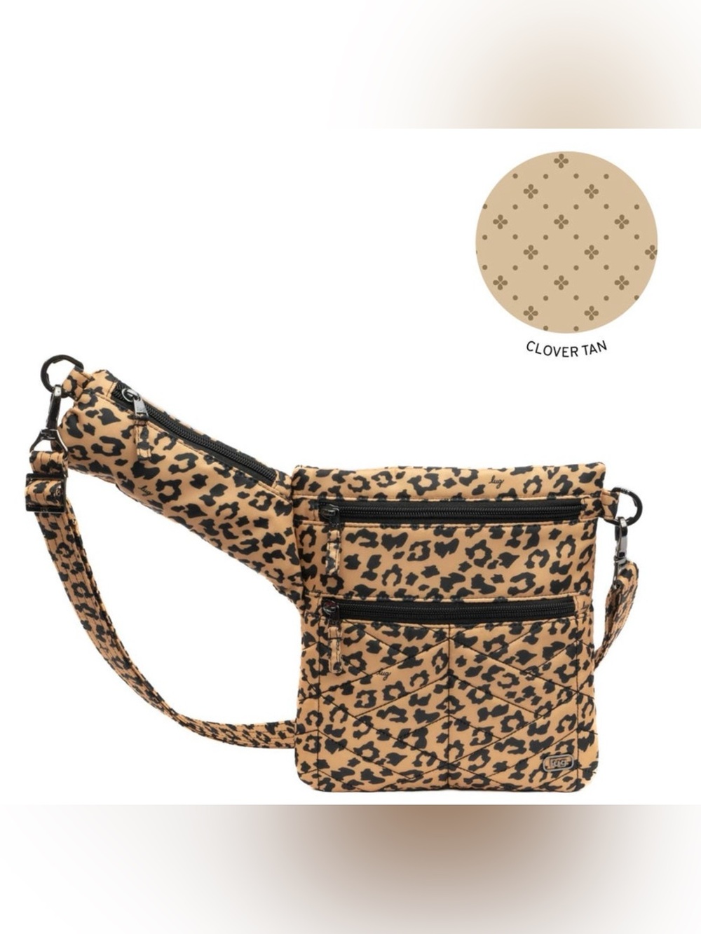 Lug Legacy Collection Skipper Crossbody Bag. Spotted Leopard. NWT